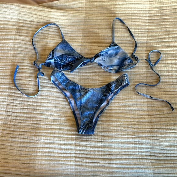 Blue “Denim” Bikini by Kendal and Kylie - Picture 1 of 6